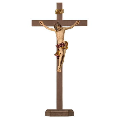 Baroque Pedestal Crucifix | Multiple Sizes & Colors