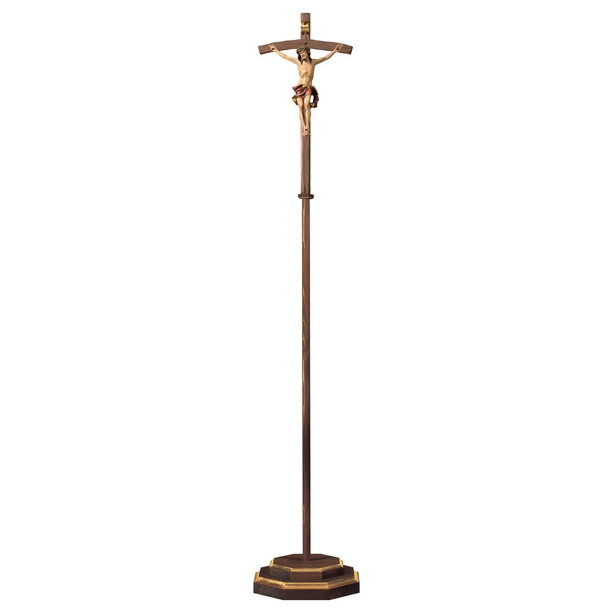 Nazarean Bent Processional Crucifix | Multiple Sizes & Colors