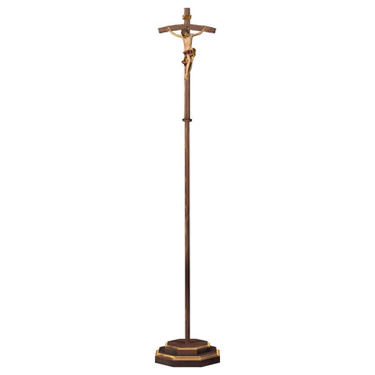 Baroque Bent Processional Crucifix | Multiple Sizes & Colors