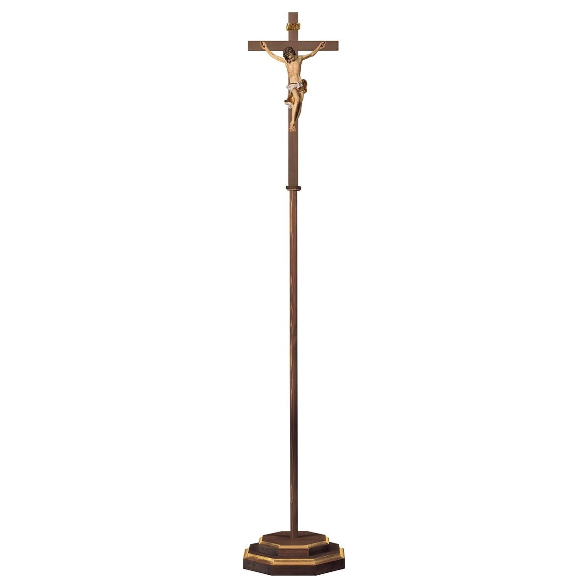 Baroque Plain Processional Crucifix | Multiple Sizes & Colors