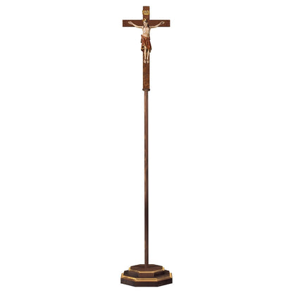 Romanic Processional Crucifix with Crown | Multiple Sizes
