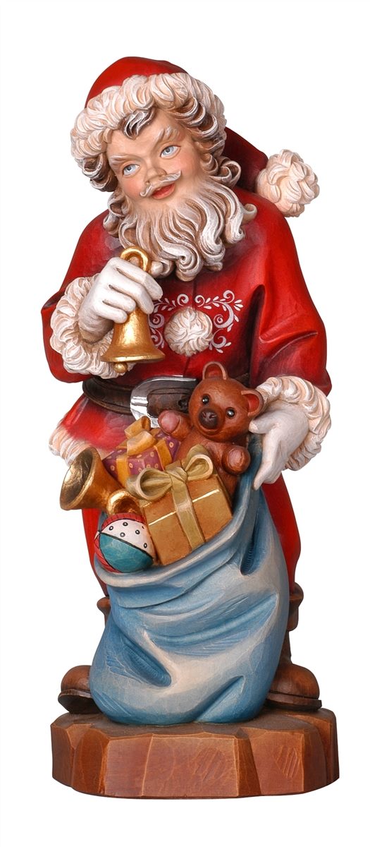 Santa Clause with Gifts and Bell | Multiple Sizes & Finishes