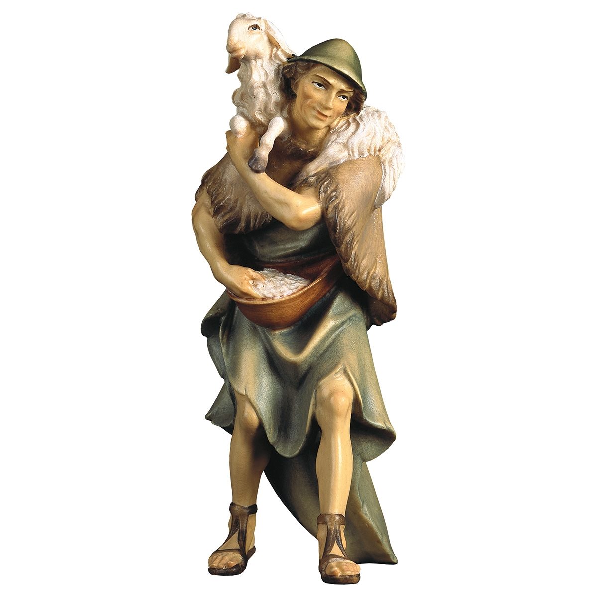 Shepherd with Sheep on Shoulders | Ulrich Nativity | Multiple Sizes & Finishes