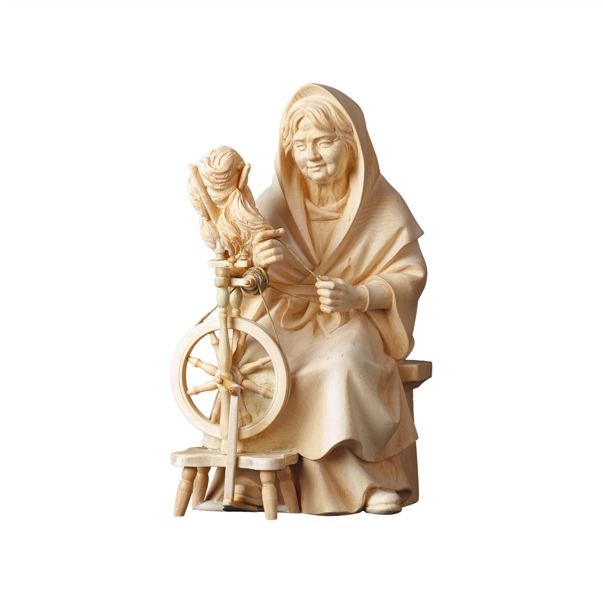 Lady with Spinning Wheel | Ulrich Nativity | Multiple Sizes & Finishes