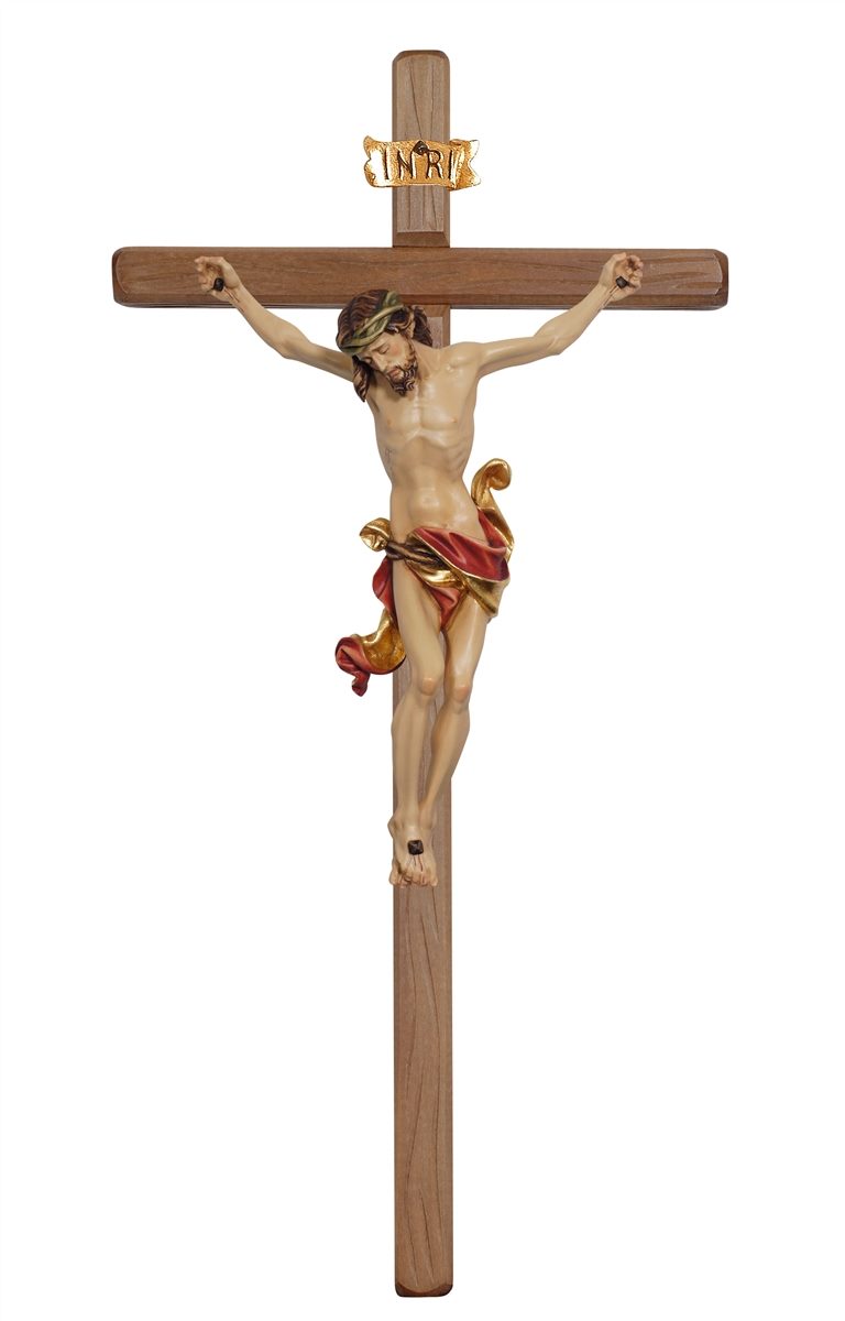 Leonardo Dark Stained Straight Crucifix | Multiple Sizes & Colors/Finishes