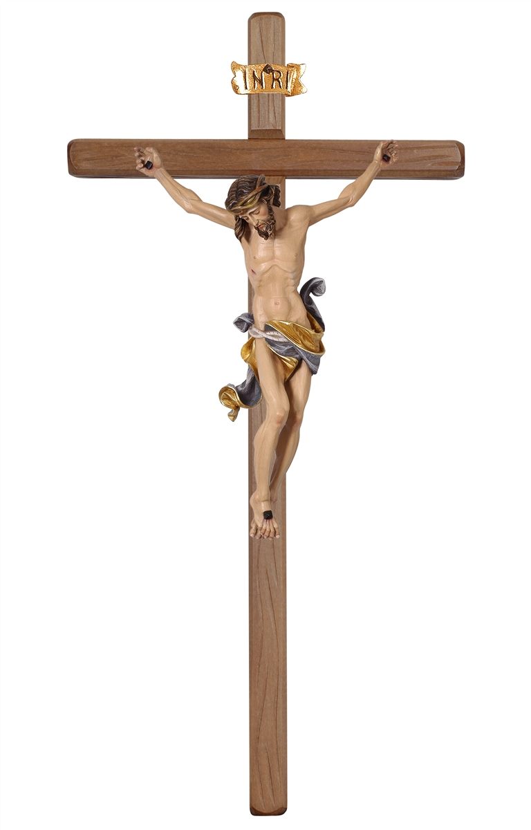 Leonardo Dark Stained Straight Crucifix | Multiple Sizes & Colors/Finishes