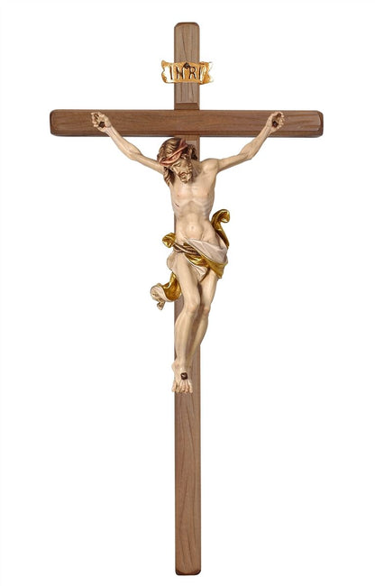 Leonardo Dark Stained Straight Crucifix | Multiple Sizes & Colors/Finishes