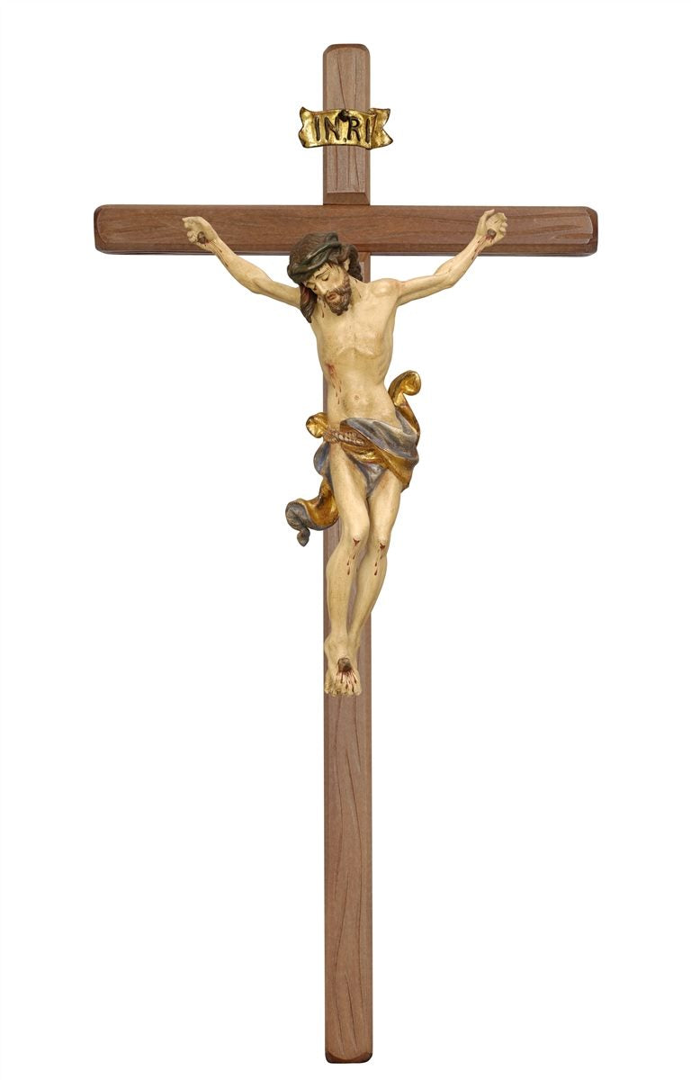 Leonardo Dark Stained Straight Crucifix | Multiple Sizes & Colors/Finishes