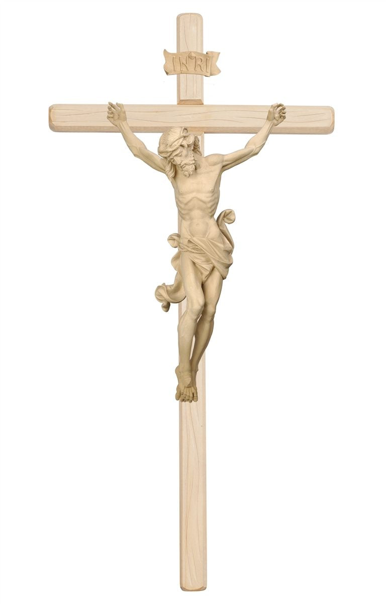 Leonardo Light Stained Straight Crucifix | Multiple Sizes & Colors/Finishes