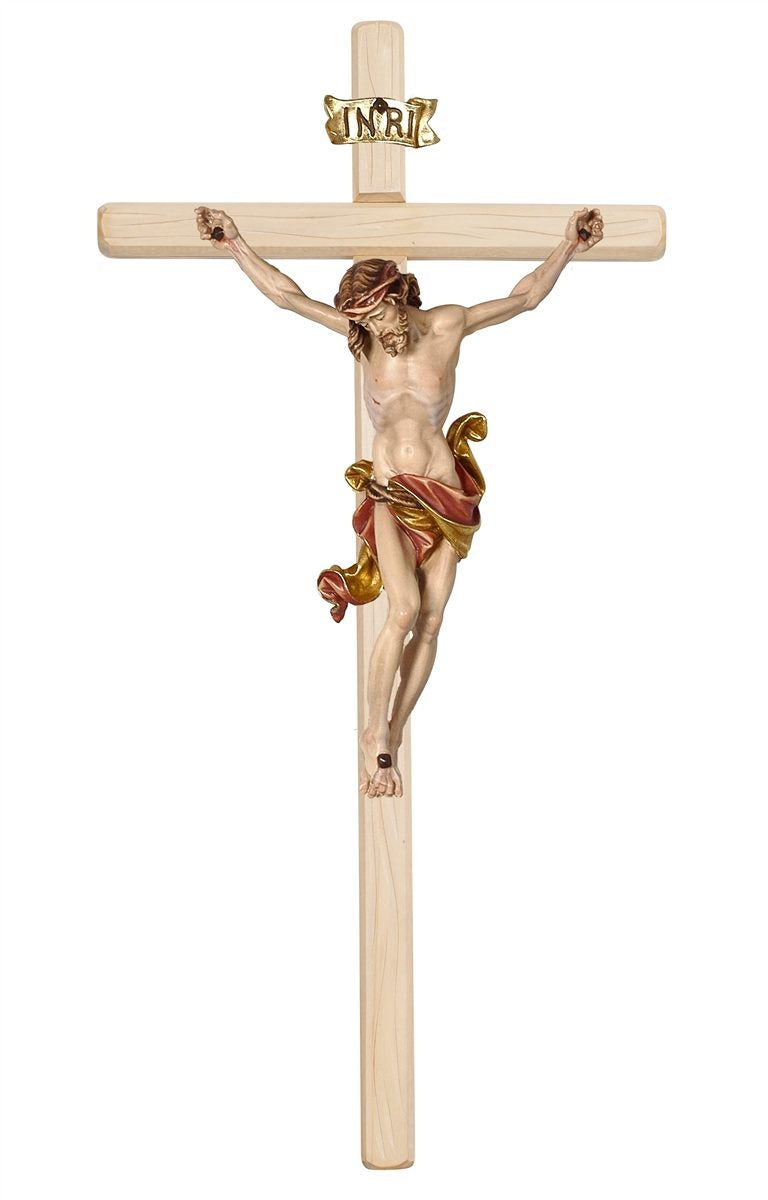 Leonardo Light Stained Straight Crucifix | Multiple Sizes & Colors/Finishes