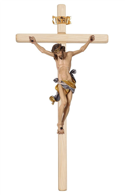 Leonardo Light Stained Straight Crucifix | Multiple Sizes & Colors/Finishes
