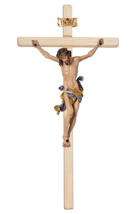 Leonardo Light Stained Straight Crucifix | Multiple Sizes & Colors/Finishes