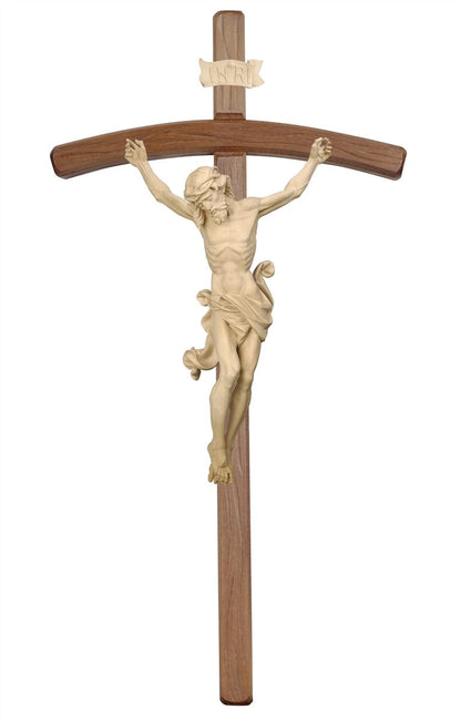 Leonardo Dark Stained Bent Crucifix | Multiple Sizes & Colors/Finishes