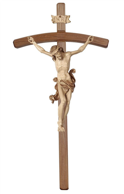 Leonardo Dark Stained Bent Crucifix | Multiple Sizes & Colors/Finishes