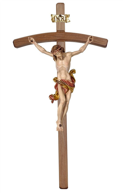 Leonardo Dark Stained Bent Crucifix | Multiple Sizes & Colors/Finishes