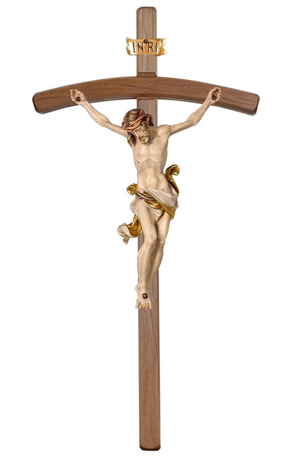 Leonardo Dark Stained Bent Crucifix | Multiple Sizes & Colors/Finishes