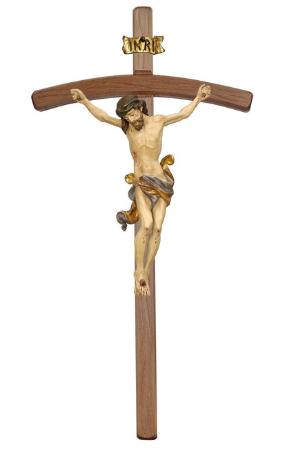 Leonardo Dark Stained Bent Crucifix | Multiple Sizes & Colors/Finishes