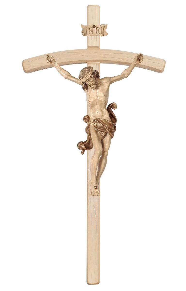Leonardo Light Stained Bent Crucifix | Multiple Sizes & Colors/Finishes