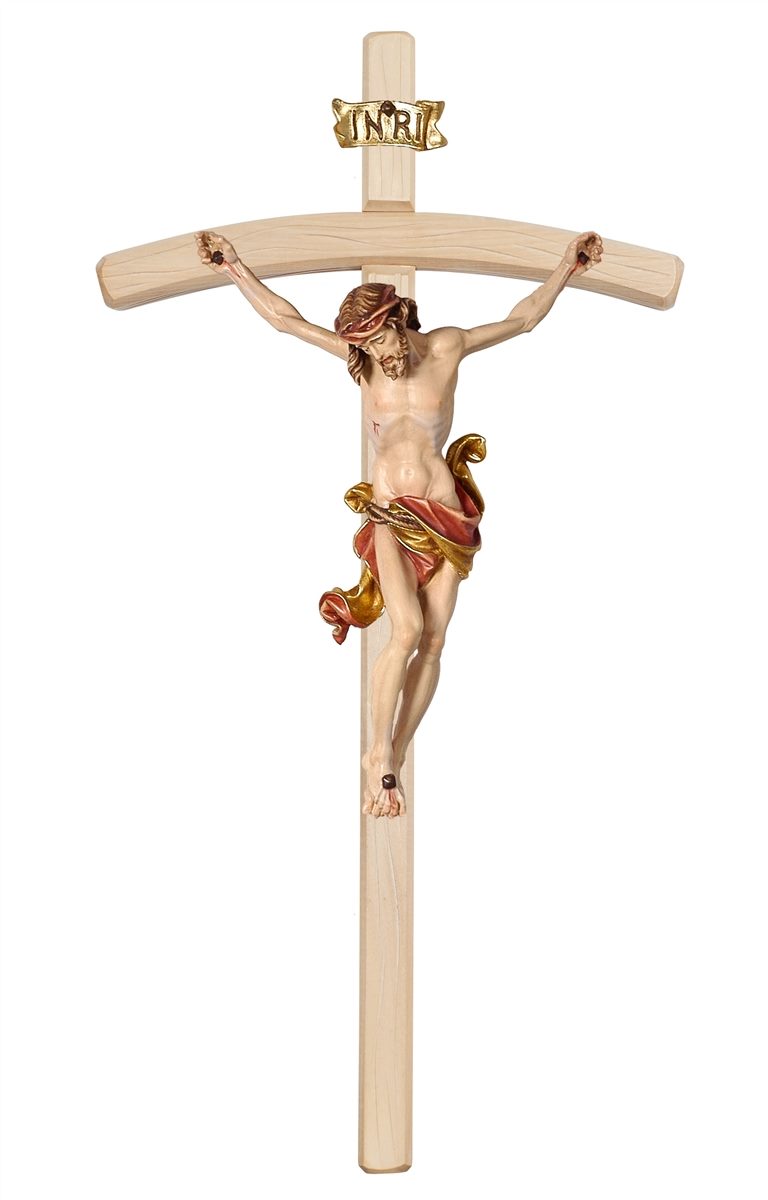 Leonardo Light Stained Bent Crucifix | Multiple Sizes & Colors/Finishes