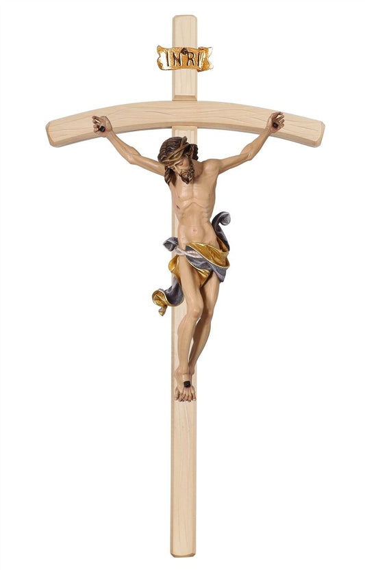 Leonardo Light Stained Bent Crucifix | Multiple Sizes & Colors/Finishes