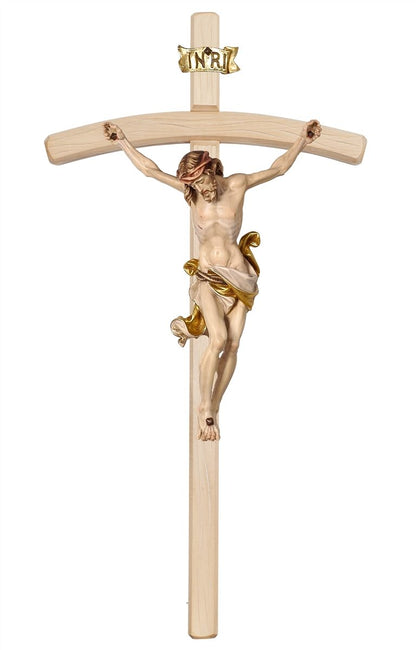Leonardo Light Stained Bent Crucifix | Multiple Sizes & Colors/Finishes