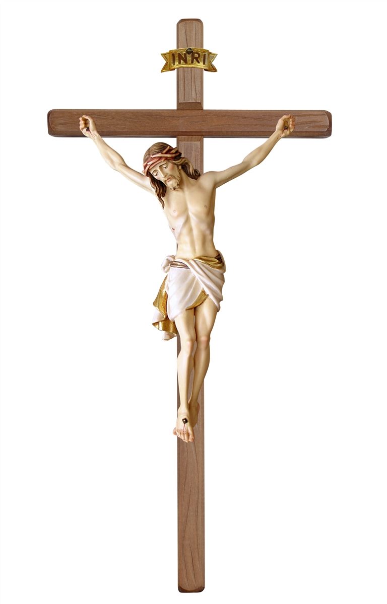 Siena Dark Stained Straight Crucifix | Multiple Sizes & Colors/Finishes