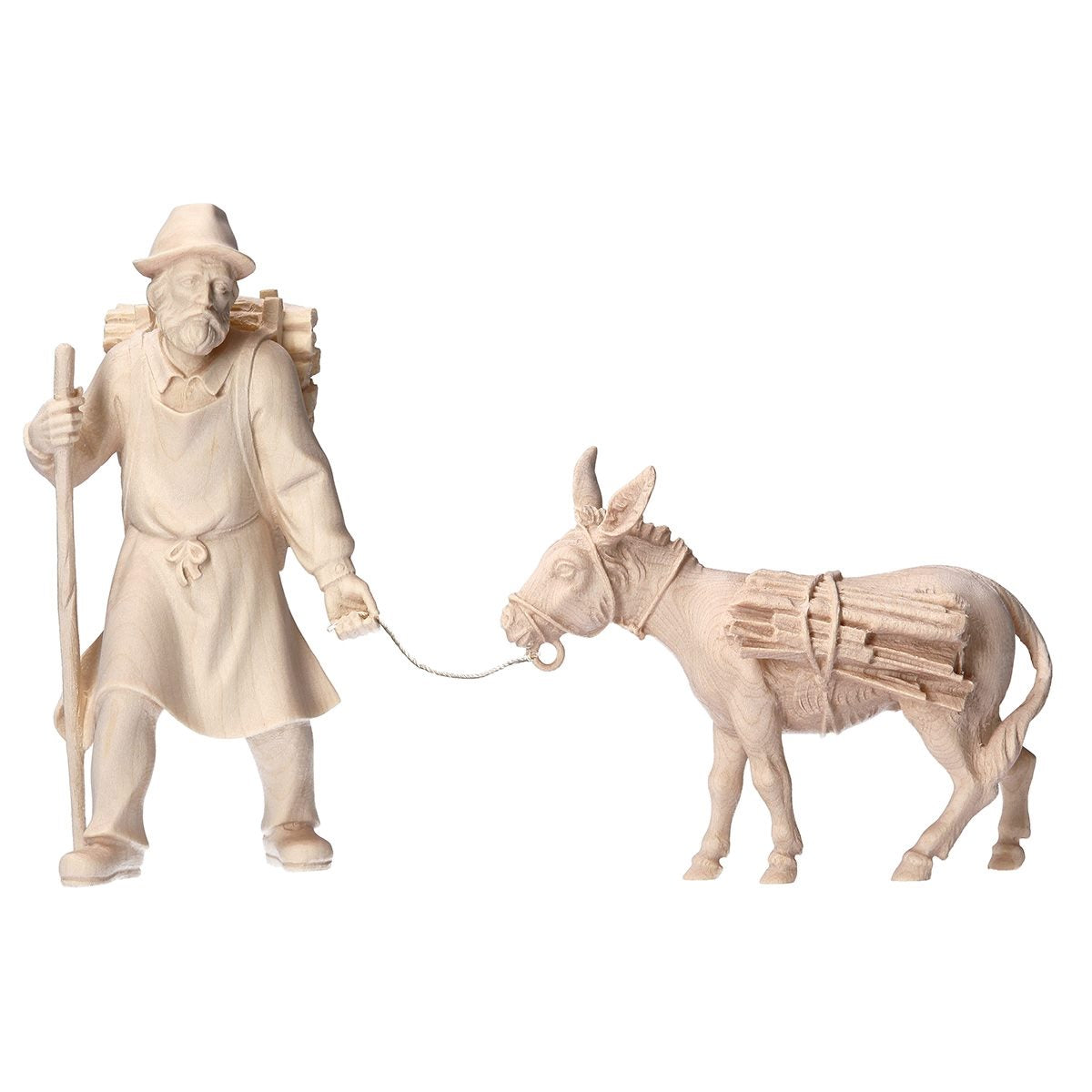 Shepherd with Donkey | Shepherd Nativity | Multiple Sizes & Finishes