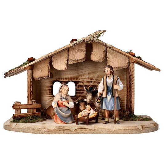7-Piece Shepherd's Nativity Set with Oxen & Donkey | Multiple Sizes