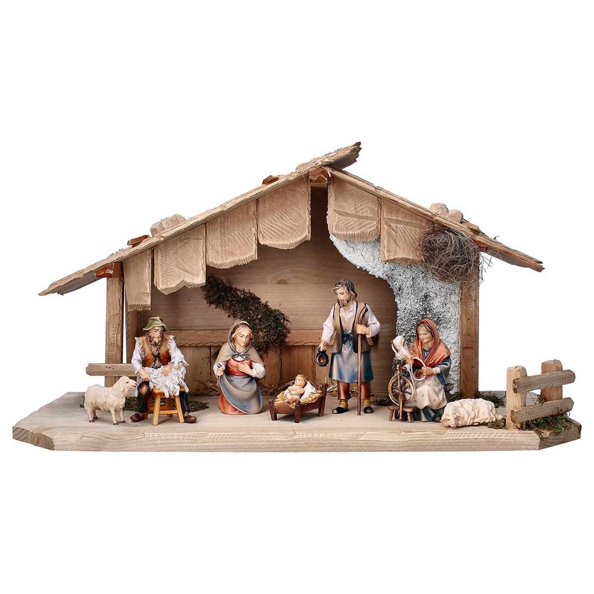 9-Piece Shepherd's Nativity Set | Multiple Sizes