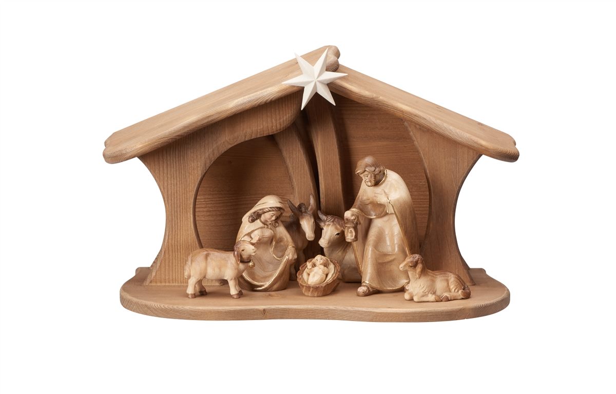 9-Piece Pema "Luce Stable" Nativity Set | Multiple Sizes & Finishes