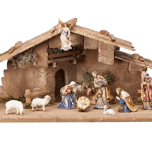 15-Piece Kostner "Holy Night Stable" Nativity | Multiple Sizes & Finishes