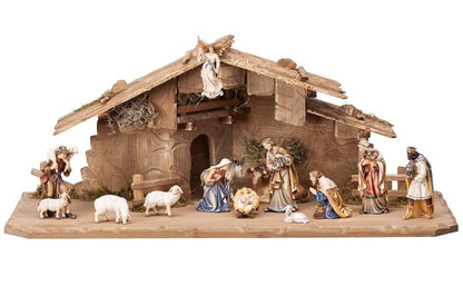 15-Piece Kostner "Holy Night Stable" Nativity | Multiple Sizes & Finishes