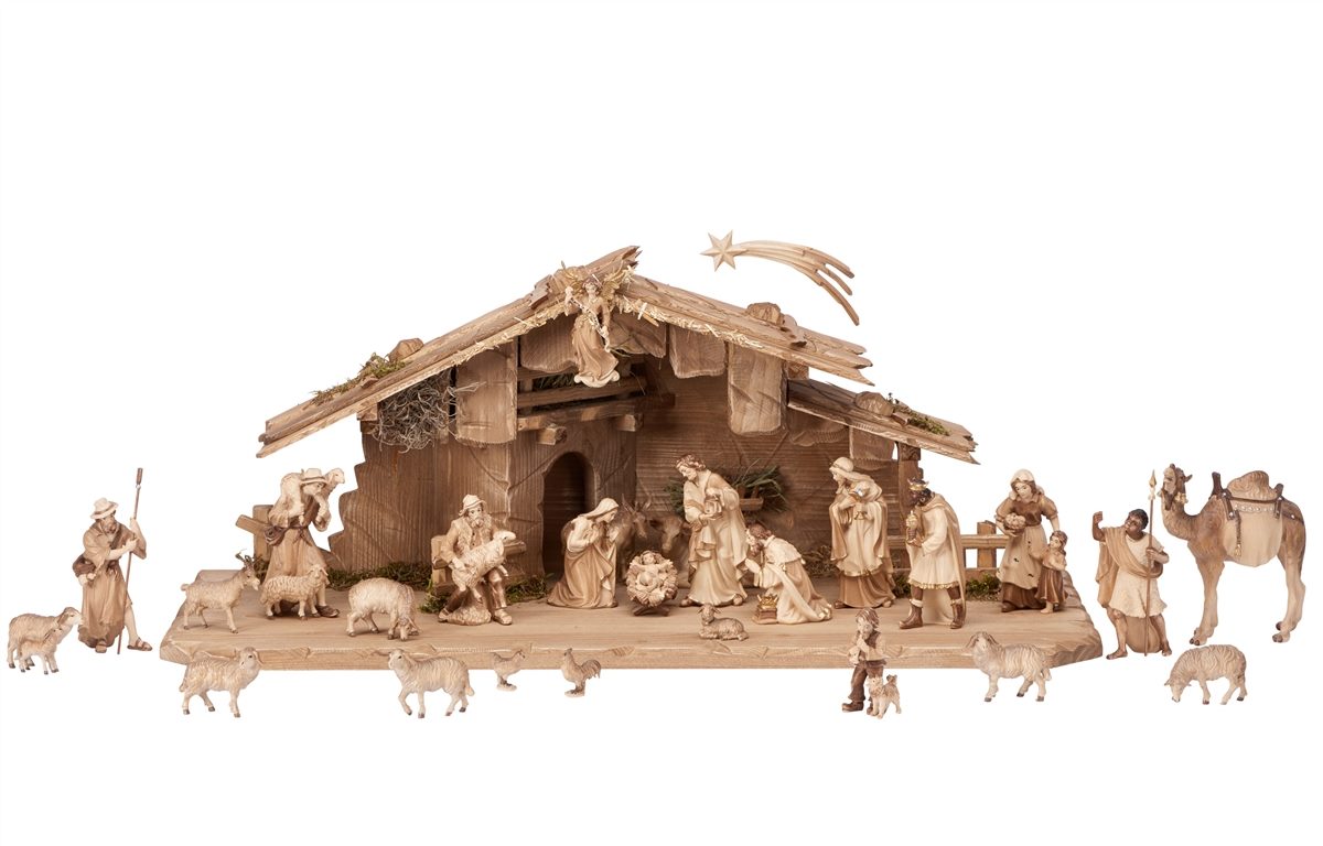 29-Piece Kostner "Holy Night Stable" Nativity | Multiple Sizes & Finishes