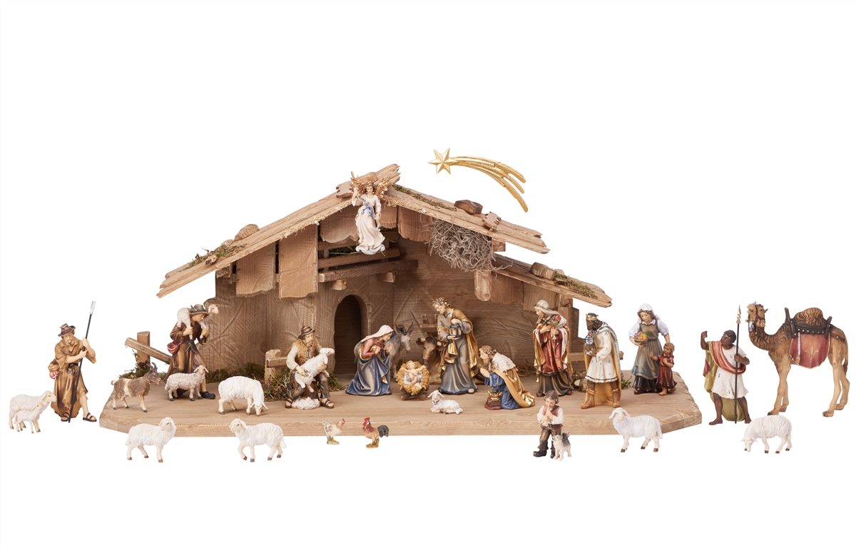 29-Piece Kostner "Holy Night Stable" Nativity | Multiple Sizes & Finishes