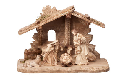 8-Piece Kostner "Tyrol Stable" Nativity | Multiple Sizes & Finishes