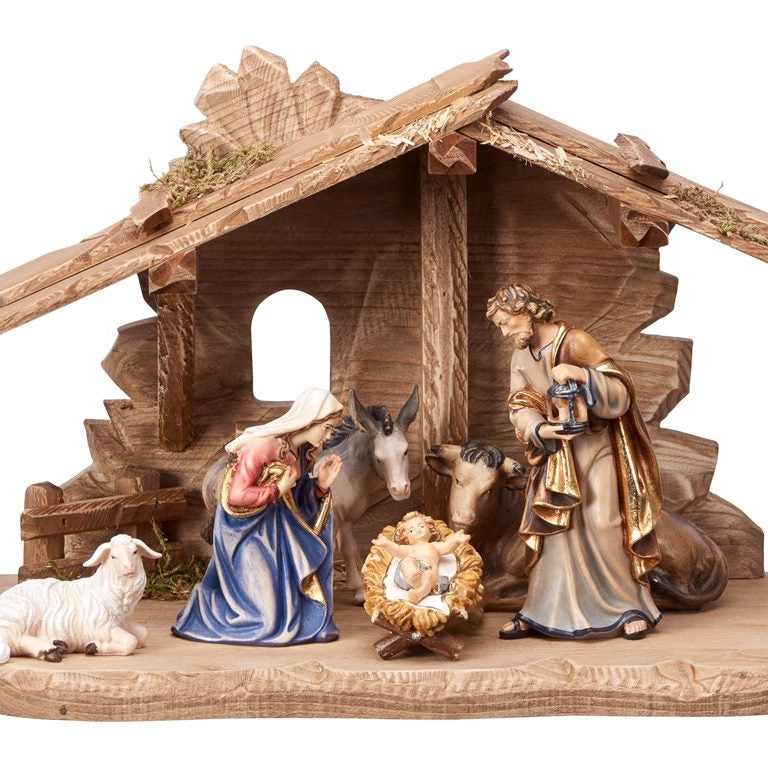 8-Piece Kostner "Tyrol Stable" Nativity | Multiple Sizes & Finishes
