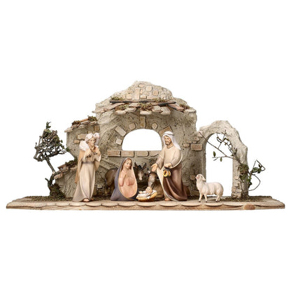 9-Piece Comet Nativity Set with Ornate Stable | Multiple Sizes & Finishes