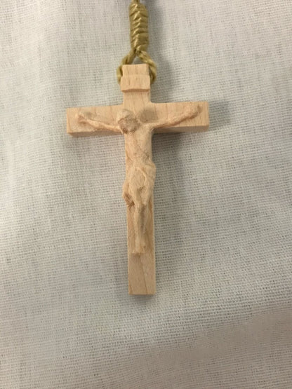 Light Brown Wood Bead Rosary | 8mm Beads