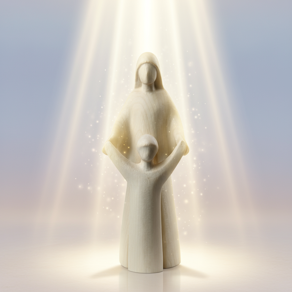 Alternative Enhanced Our Lady the Mother with Child Statue