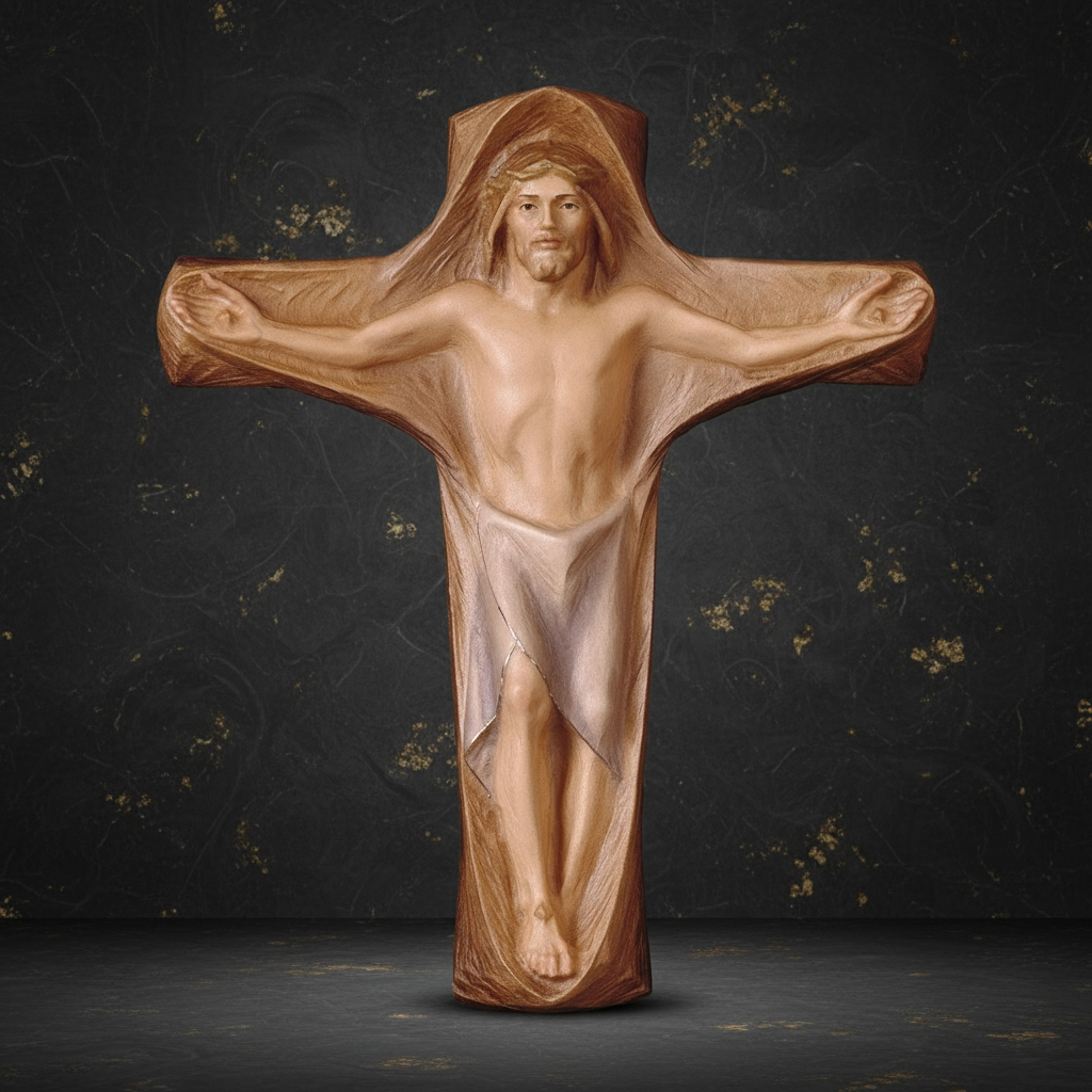 Christ the Redeemer Crucifix - High Contrast Background