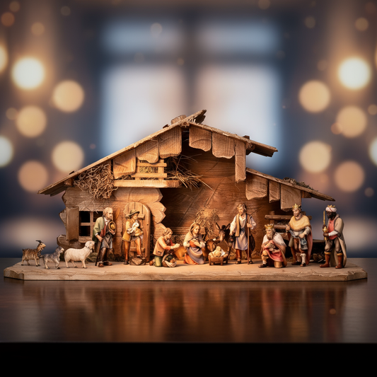 Enhanced 16-Piece Nativity Set