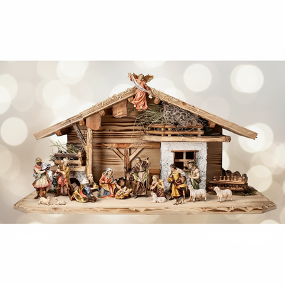 Enhanced 18-Piece Ulrich Alp Stable Nativity