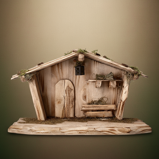 Enhanced Advent Nativity Stable - Unlit Lamp