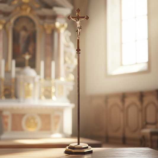Enhanced Baroque Processional Crucifix