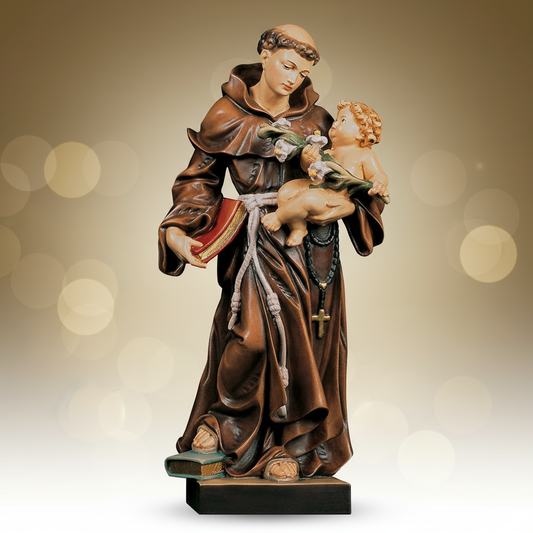 Enhanced Baroque Saint Anthony Statue