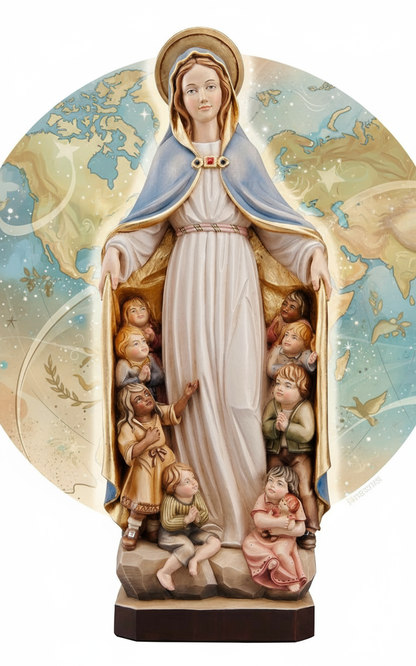 Enhanced Children of the World Our Lady Statue