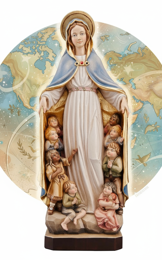 Enhanced Children of the World Our Lady Statue