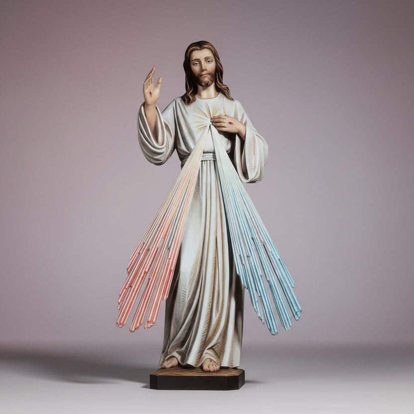Enhanced Divine Mercy Statue