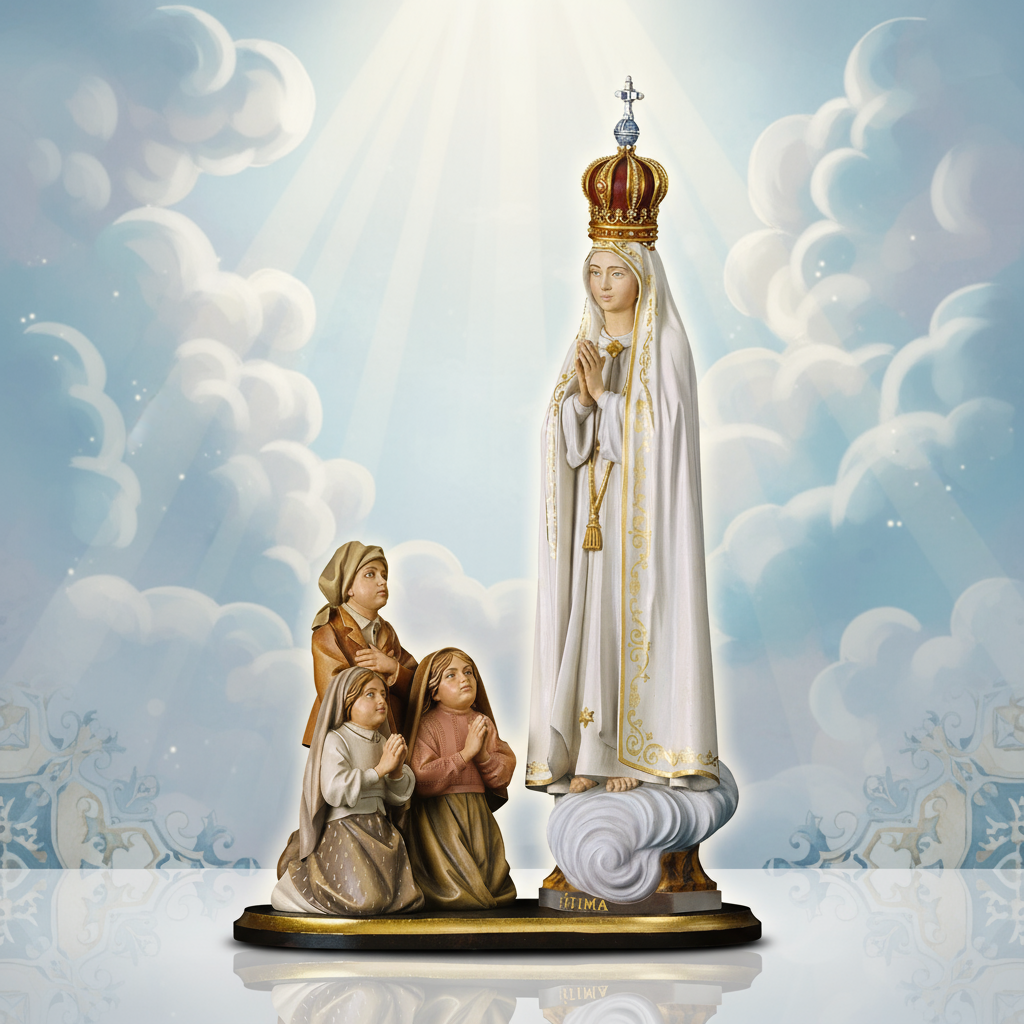 Enhanced Fátima Capelinha Statue