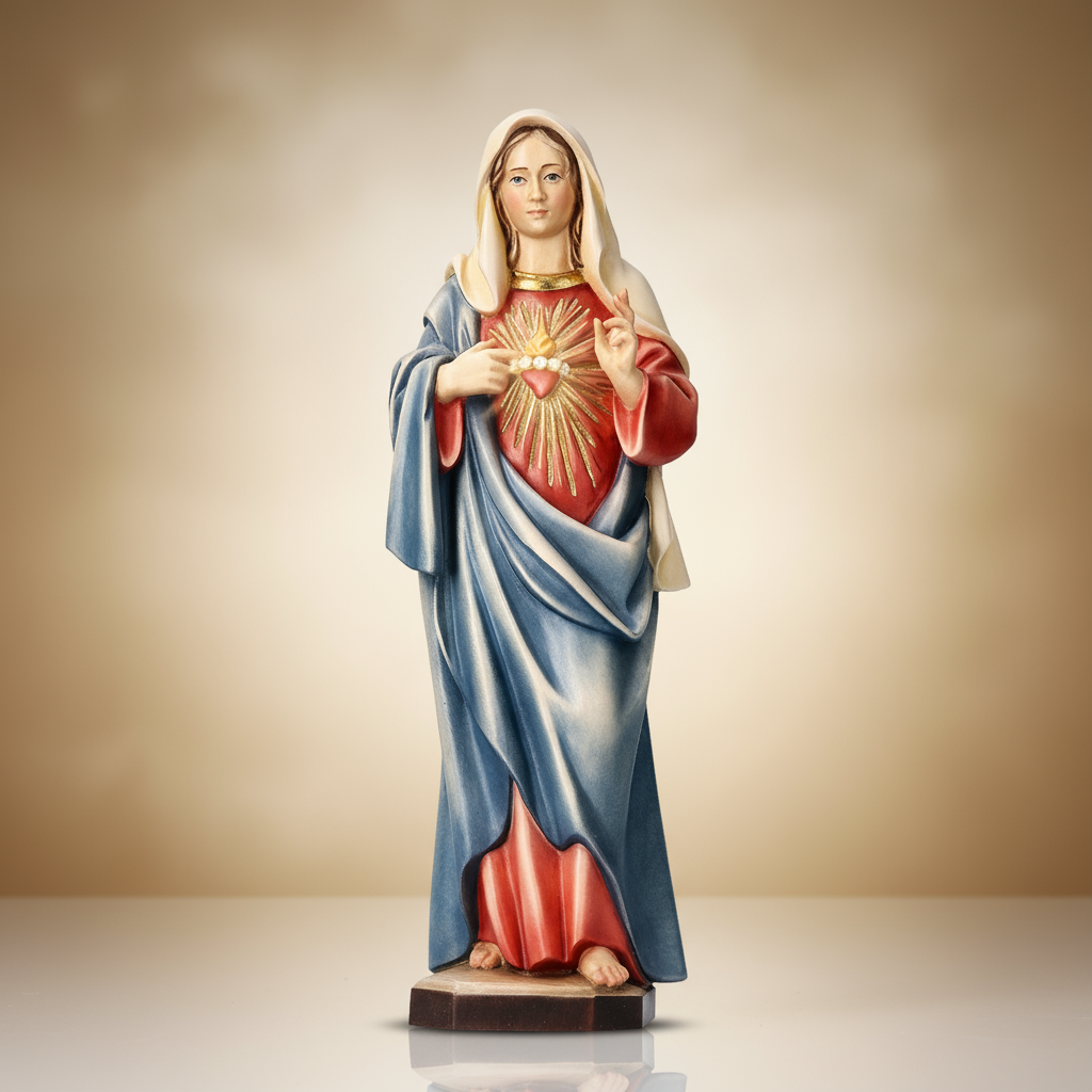 Enhanced Immaculate Heart of Mary Statue